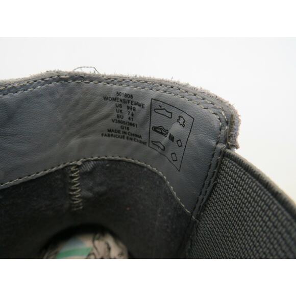 Lands End Blue Suede Wedge Fashion Ankle Boots Bootie Womens Size 9.5 B - Picture 10 of 12